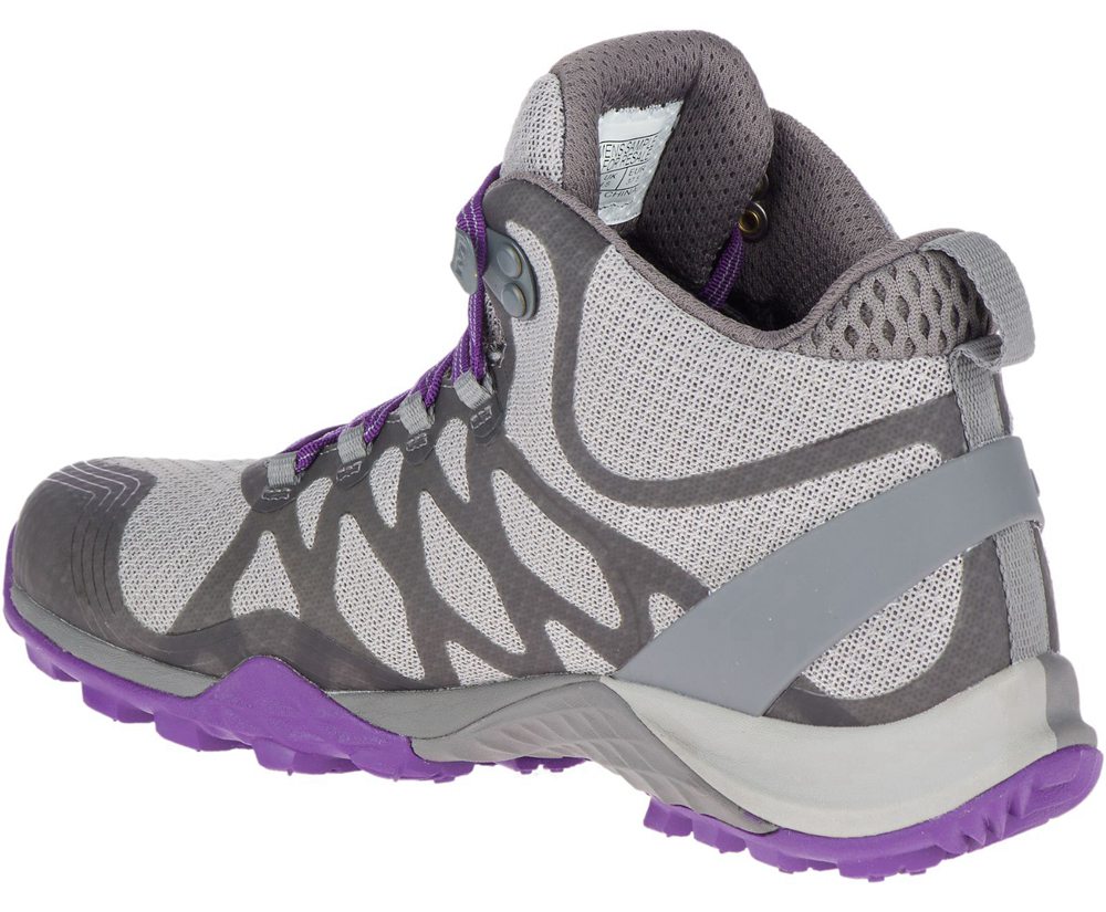 Botas Senhora - Merrell Siren 3 Mid Waterproof - Cinzentas/Roxo - ZHU897431